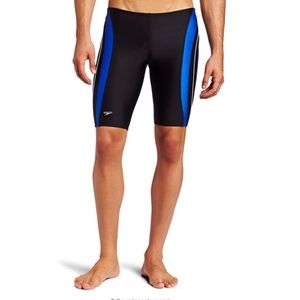 NWT Speedo Competitive Swimwear Size 32 Blue Stripe